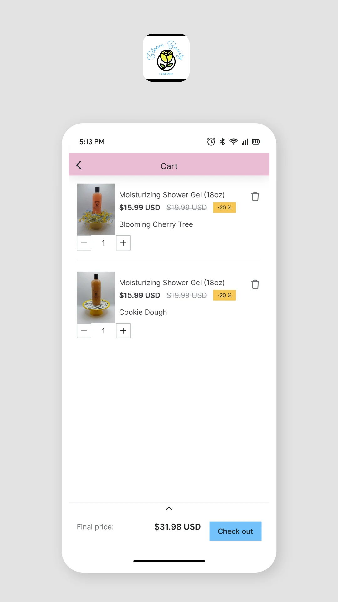 Bloom Beauty Company screenshot