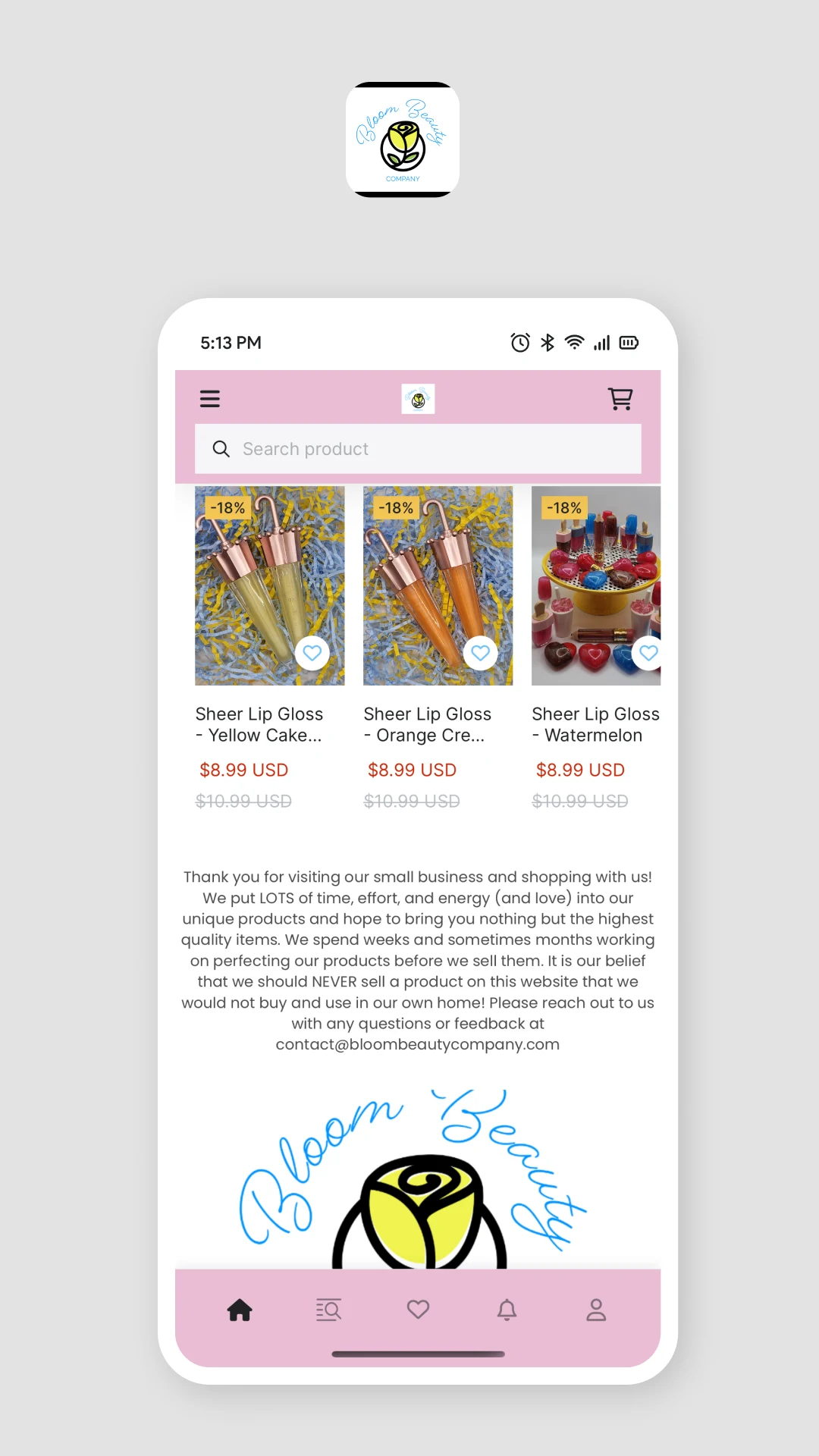 Bloom Beauty Company screenshot